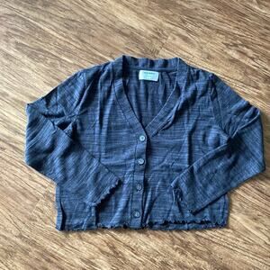 Old Navy Girls Cropped grey gray sweater cardigan XL 14 16 cropped sweater kids